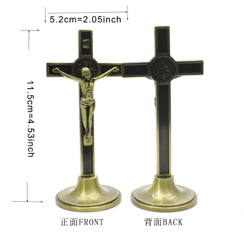 Cross Crucifix - Jesus Christ on the cross- Religious Prayer Room or Church Decoration - Christian Home Decor.