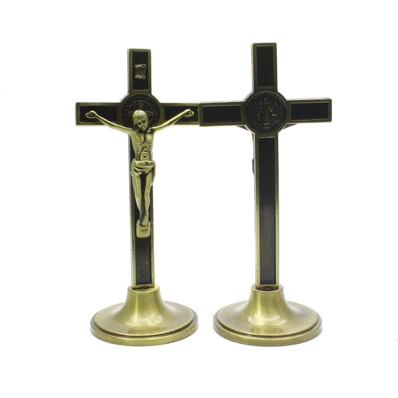 Cross Crucifix - Jesus Christ on the cross- Religious Prayer Room or Church Decoration - Christian Home Decor.