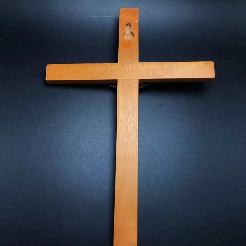 Crucifix - Wall Solid Wood  Decoration for Wall - Christian Prayer Holding - Home Office Ornaments
