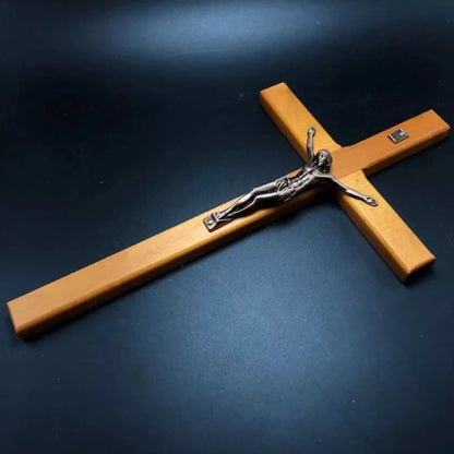 Crucifix - Wall Solid Wood  Decoration for Wall - Christian Prayer Holding - Home Office Ornaments