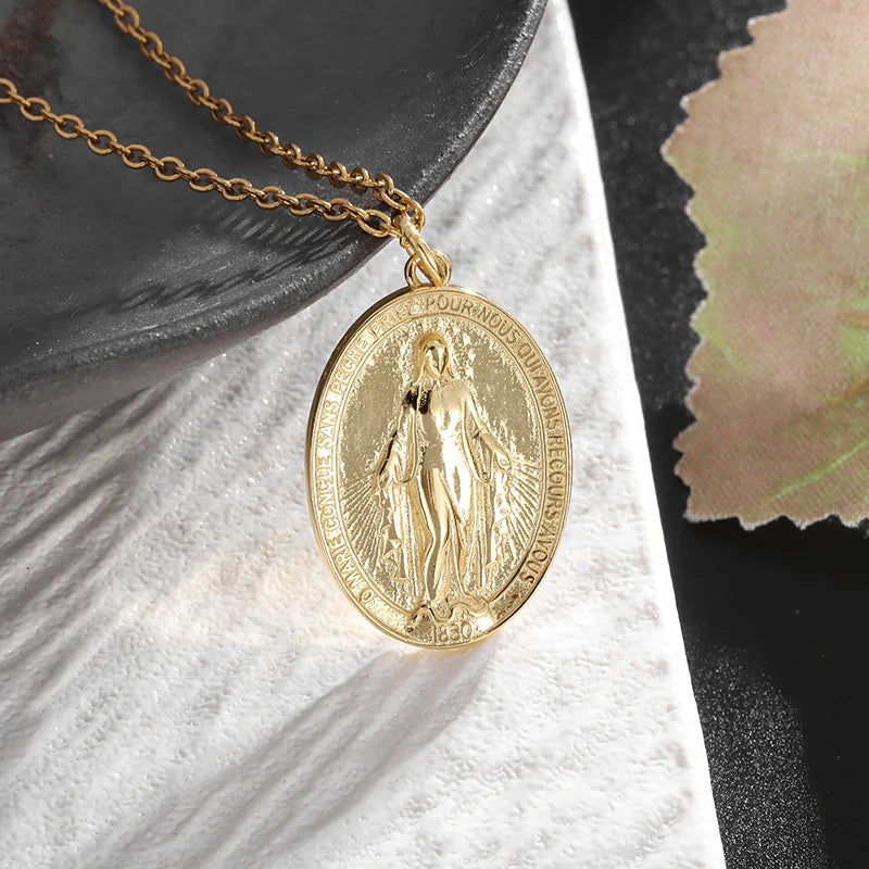 Classic Virgin Mary Pendant Necklace Collection | Sacred Medals for Men &amp; Women | Christian &amp; Catholic Devotional Jewelry Gifts
