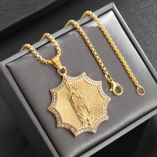Classic Virgin Mary Pendant Necklace Collection | Sacred Medals for Men &amp; Women | Christian &amp; Catholic Devotional Jewelry Gifts