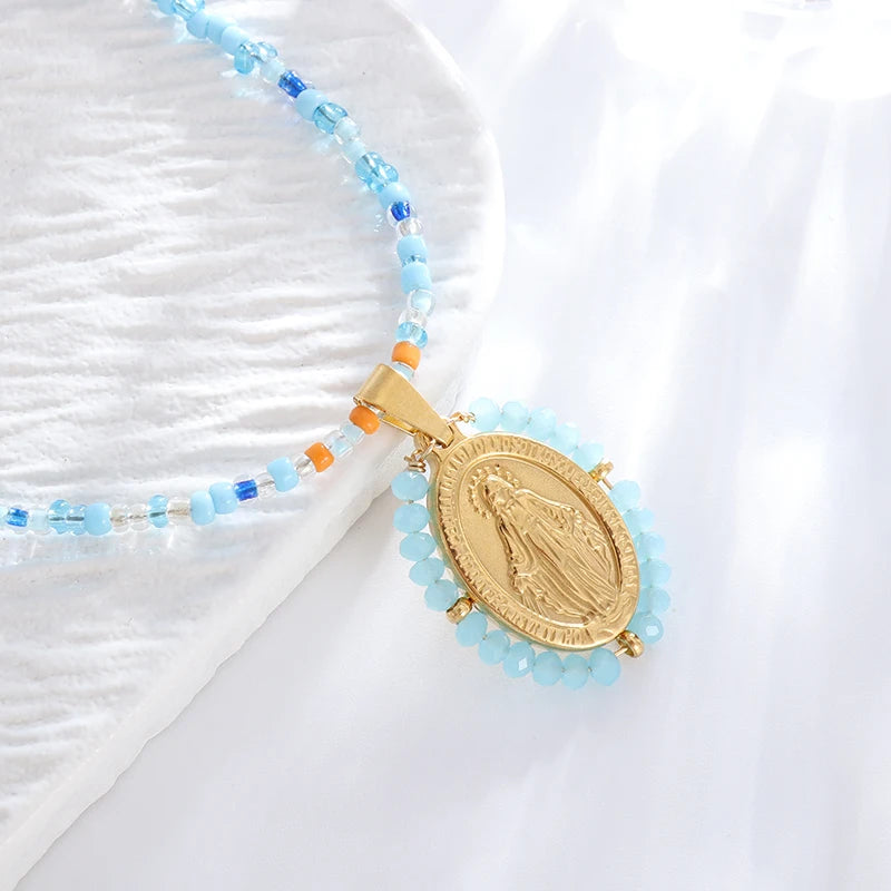 Classic Virgin Mary Pendant Necklace Collection | Sacred Medals for Men &amp; Women | Christian &amp; Catholic Devotional Jewelry Gifts