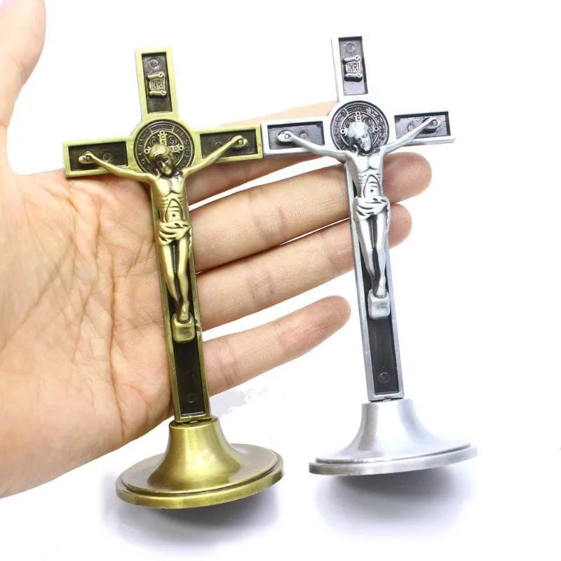 Cross Crucifix - Jesus Christ on the cross- Religious Prayer Room or Church Decoration -  Christian Home  Decor.