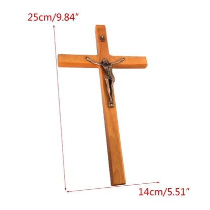 Crucifix - Wall Solid Wood  Decoration for Wall - Christian Prayer Holding - Home Office Ornaments